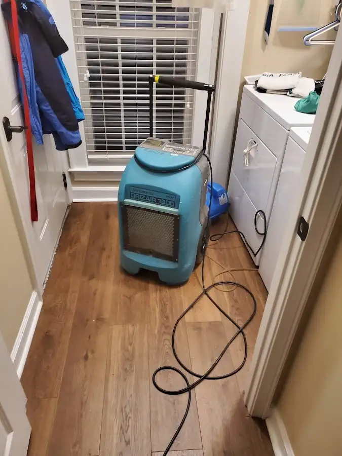 Commercial dehumidifier deployed for Flood Damage Cleanup in Leicester